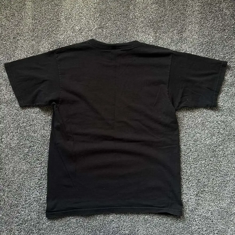 Vintage 90s Nike Made USA Embroidered Swoosh Black T Shirt Adult Small Tagged XL
